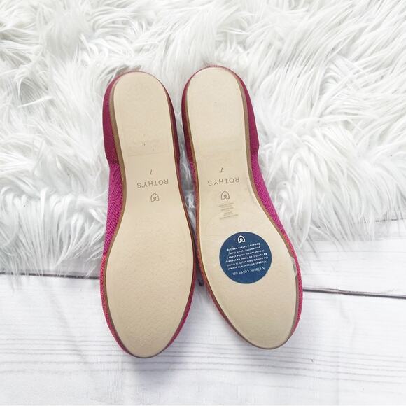 🆕 Rothy’s Women's The Flat in Pomegranate Pop in Pink Size 7 - Picture 5 of 8
